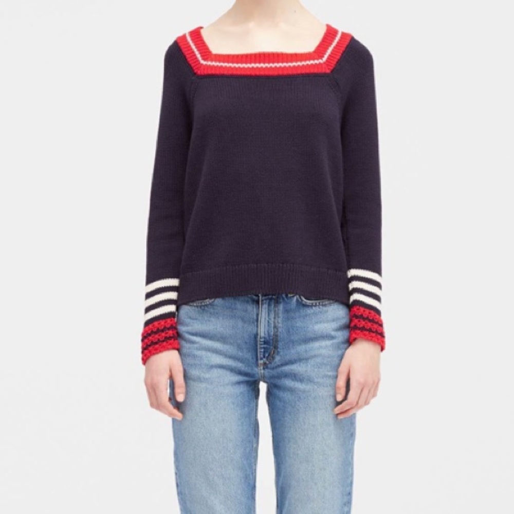 Chinti & Parker “Frida” square neck sweater NWT